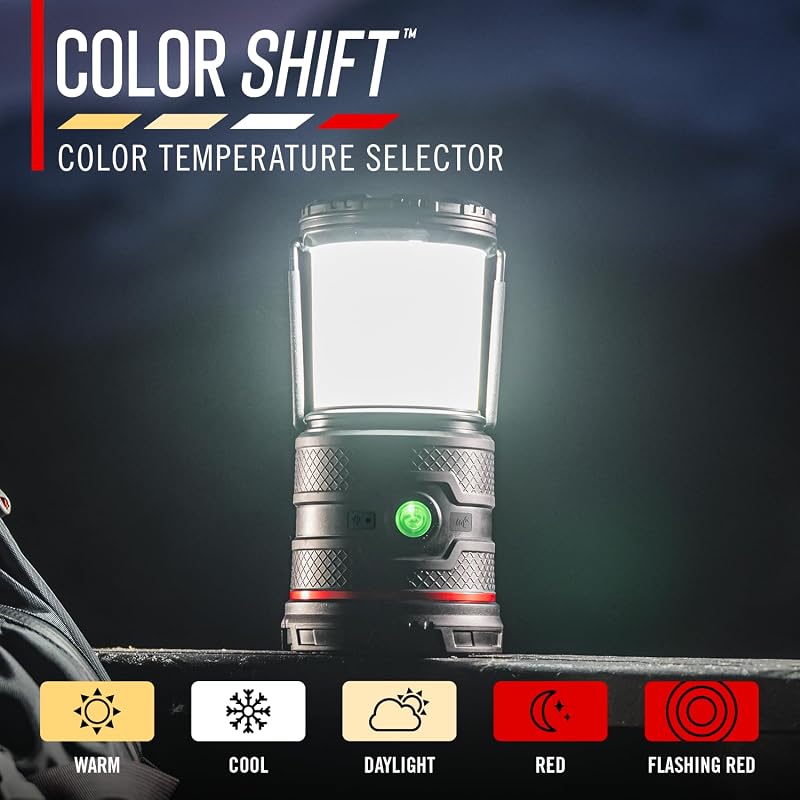 Coast EAL35R 1000 Lumen Voice-Controlled LED Lantern – Black (5 Modes, Power Bank, USB-C, IP54)