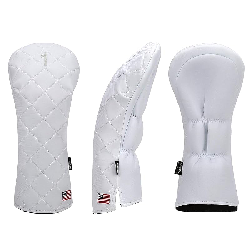 USA Flag Golf Headcovers Driver Fairway #3 #5 Hybrid - White