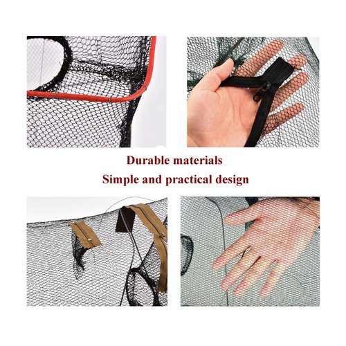 FASPLORE 2 Pcs Collapsible Fishing Bait Trap Nets