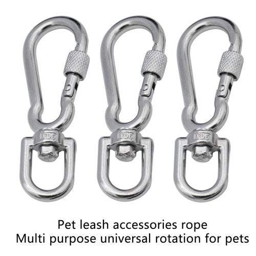 Stainless Steel Swivel Snap Hooks, Locking Dog Leash Buckle, Quick Release Buckle Carabiner Clips, for Dog Walking Camping
