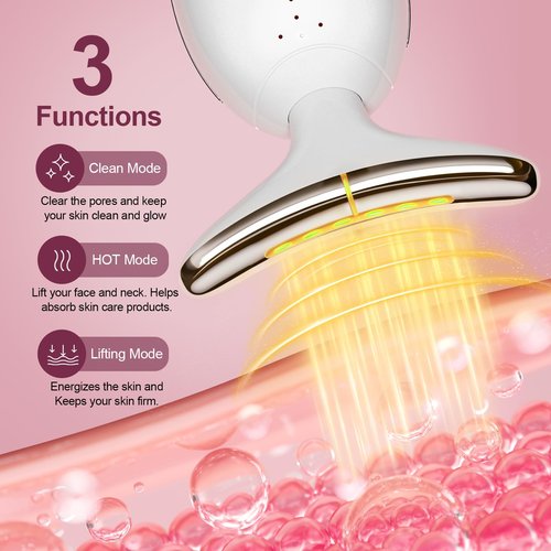 GDKLXL Facial & Neck Massager: Red Light Therapy for Women, Skin Lifting Beauty Device,7 in 1 LED Facial Sculptor Tool for Women's Daily Skincare