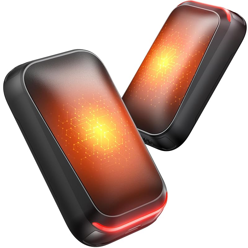 Gaiatop Electric Hand Warmer – Magnetic 2-Pack, Black, Rechargeable, 3 Temperature Levels
