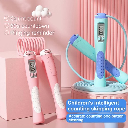 Jump Rope, Speed Jumping Rope with Calorie Counter, Adjustable Digital Counting Jump Rope with Ball Bearings and Alarm