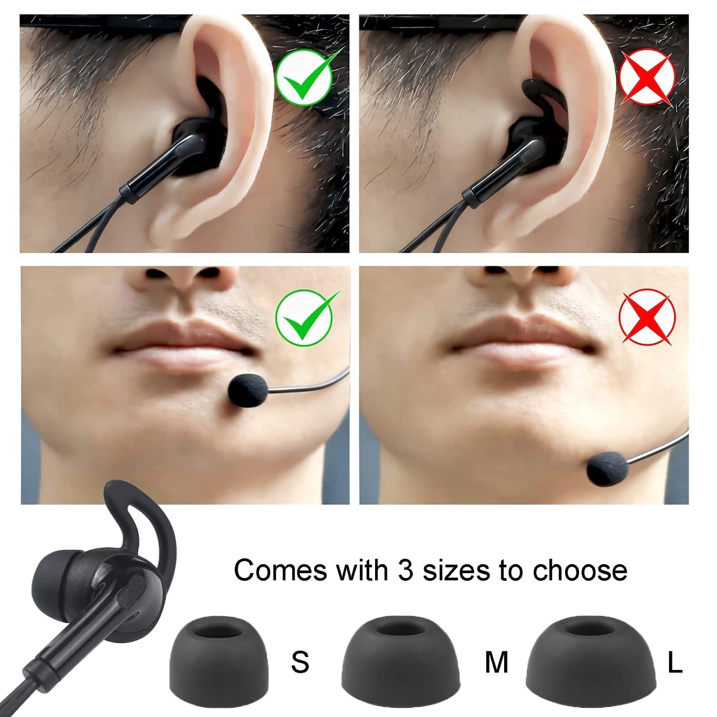 MIMIRACLE Referee Headset, Type C Left Ear Referee Communication System with Headset Earphone, Simple Pairing Bluetooth Intercom for Football Soccer Handball -4 Pack
