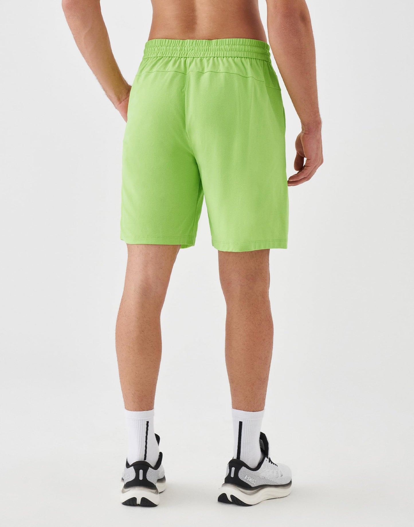 K-Swiss Men's Athletic Running Shorts - Lightweight Breathable Workout Shorts Sports Gym Basketball 7", Neon Green M