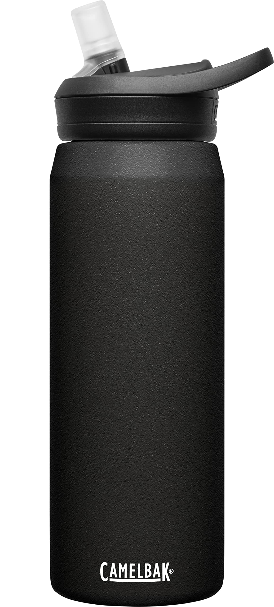 CamelBak Eddy+ Insulated Stainless Steel Water Bottle with Bite Valve Straw, Long‑Lasting Cold Hydration for Everyday Performance, 25oz, Black
