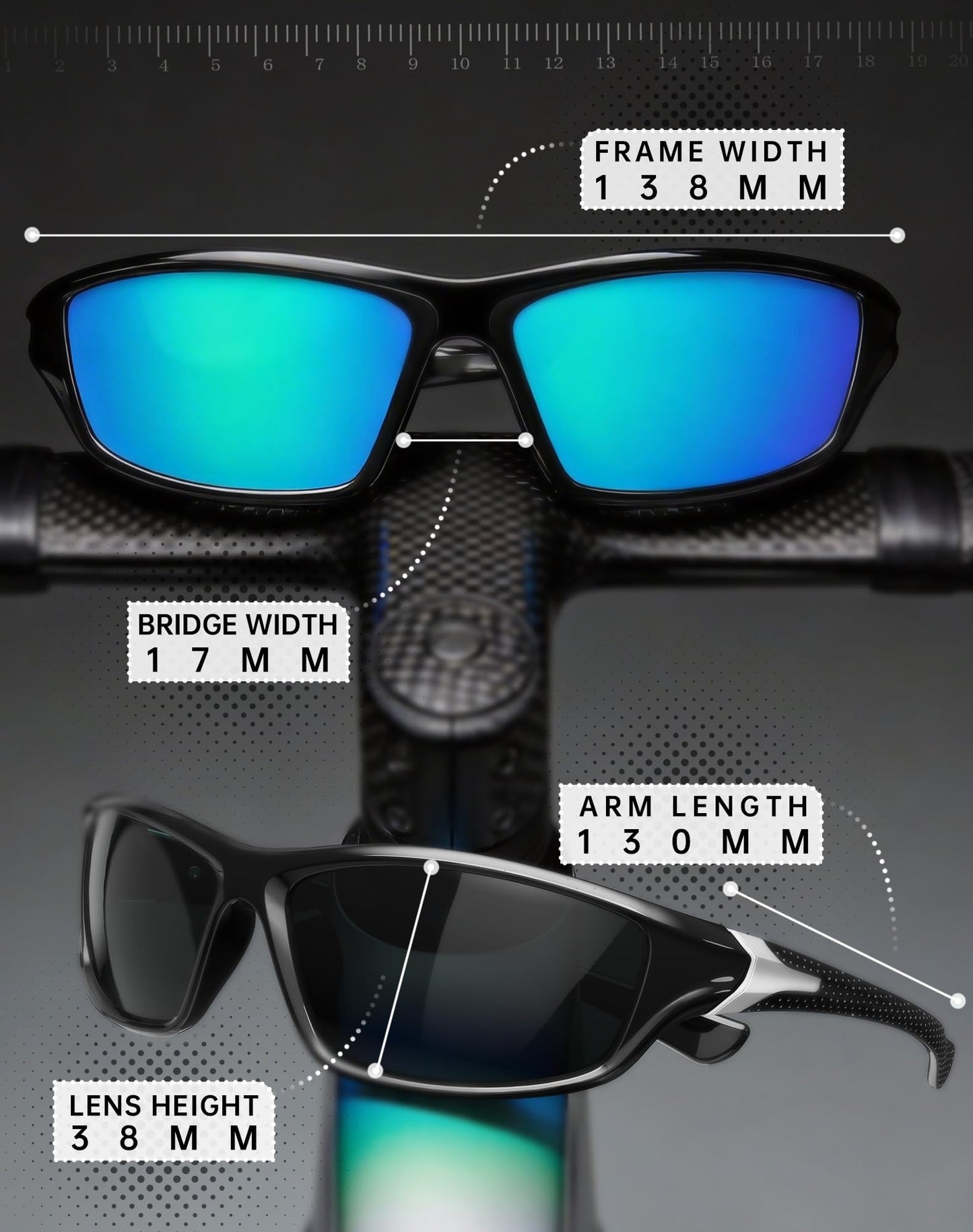 KALIYADI 2 Pack Polarized Sunglasses-Men Sports Sun-glasses: Mens Sunglasses UV Protection for Fishing Driving Cycling
