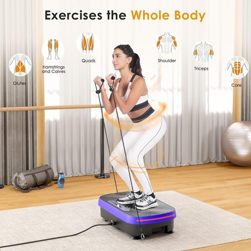 SogesHome Vibration Plate Exercise Machine 400LBS Vibrating Platform Lymphatic Drainage Machine Shaking Whole Body Shaker Vibrate Stand for Home Gym Workout Fat Burner for Women Men Weight Loss