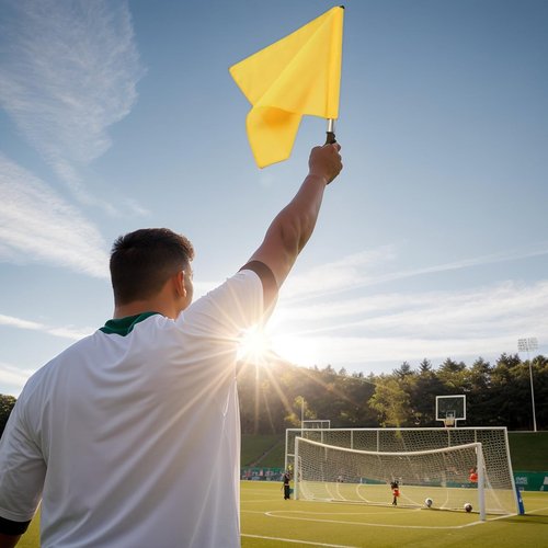 Wionin 4pcs Sports Referee Flags Mixed Color Flags