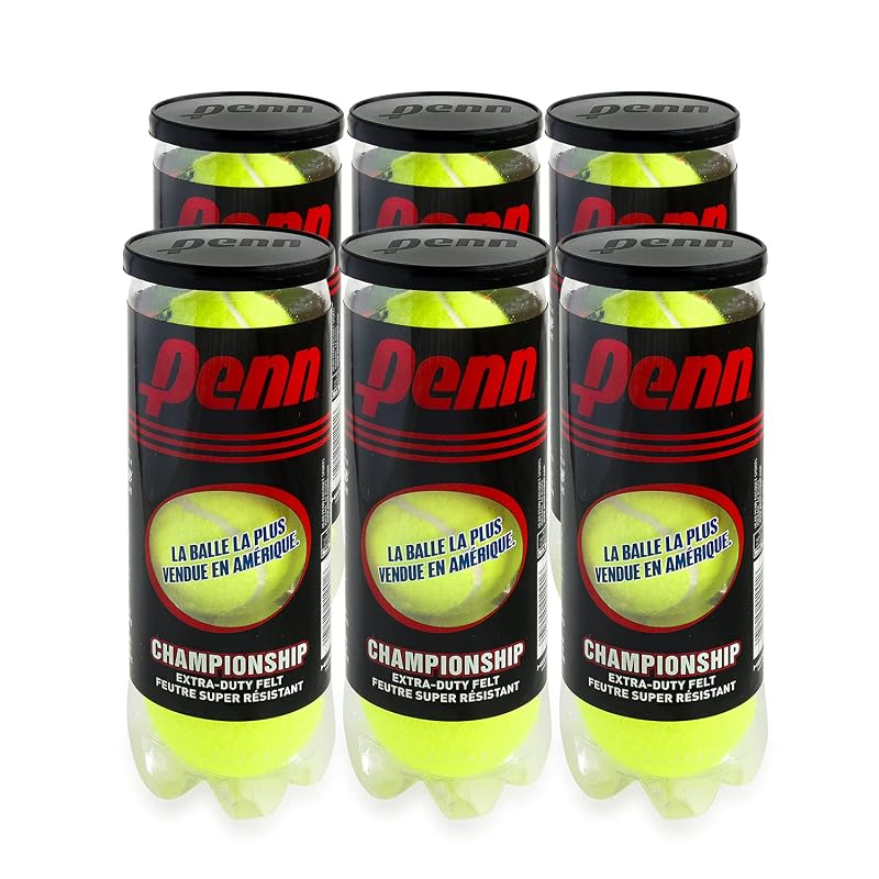Penn Championship High Altitude Tennis Balls, 6 Cans (18 Balls) — Official USTA Ball