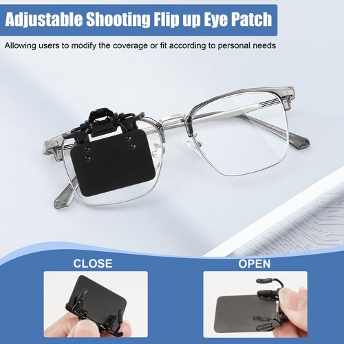 Vcxaykey 2 Packs International Standard Shooting Glasses Blinders Occluder Clip Patch, Shooting Competition Glasses Patch, Glasses shield, Archery Aiming Aid Training Equipment