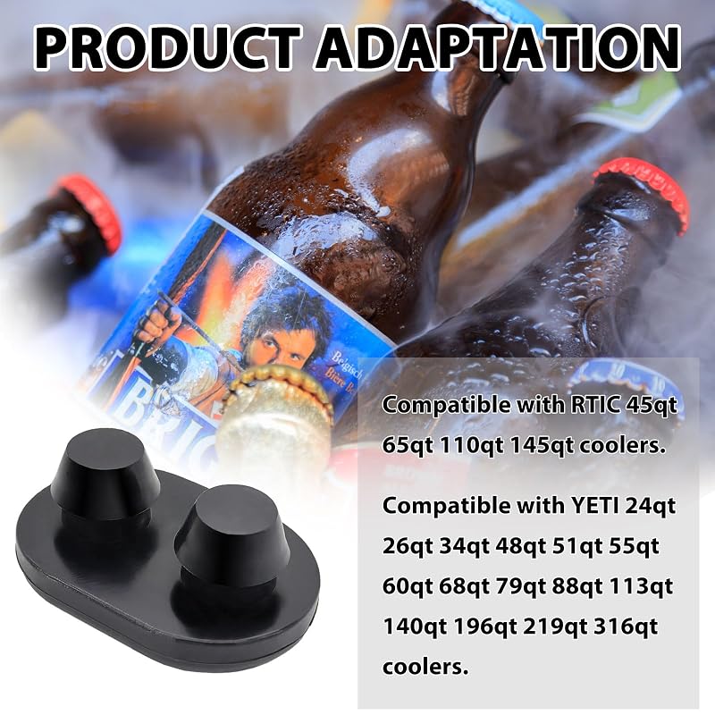 Replacement Non-Slip Rubber Feet for RTIC/YETI Coolers 45-316 Qt — 4 pcs