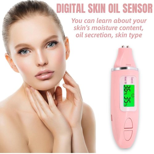 Skin Hydration Tester, Digital Skin Detector, Portable Face Moisture Detector Analyze Facial Oil Content, Smart Skin Care Tester Detector Face Care Monitor for Travel, Home, Beauty Salon Skin Care