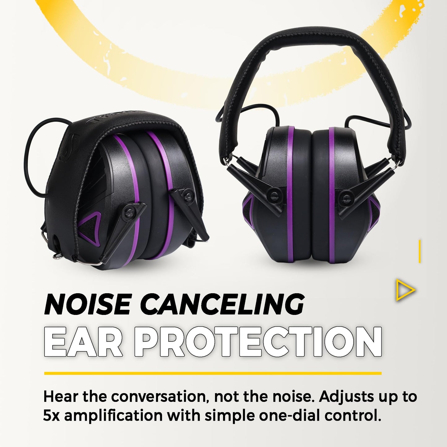 TradeSmart Complete Shooting Eye and Ear Protection: Electronic Earmuffs for Shooting, Range Glasses & Hard Carrying Case