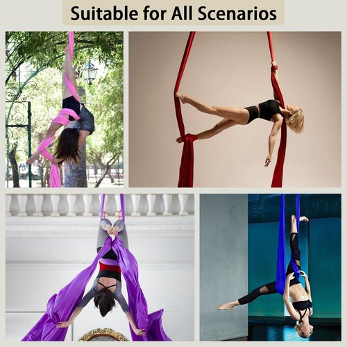 PRIORMAN Aerial Silk (15/25 Yards), Premium Aerial Yoga Silks Fabric Perfect for Indoor/Outdoor Aerial Performances and Training (Only Fabric)(Dark Green, 15 Yards)