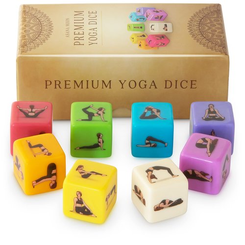 Asana Moon Yoga Dice ??One of The Unique Yoga Gifts for Women or Any Yoga Lover ??Yoga Accessories for Teachers and Yogis ??Yoga Gift Idea for Instructors