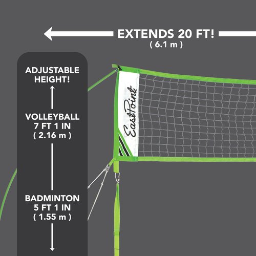 Easy Setup Volleyball Badminton Set