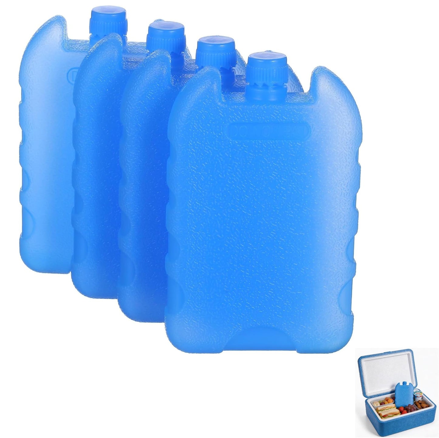 MHFOOU Ice Packs for Air Conditioner, 4PCS Reusable Ice Blocks for Cooler for Cooler, Cooler Freezer Blocks Portable Cooler Freezer Boxes, 5.5 x 3.5 x 1 Inches