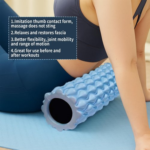 Foam Roller for Back Physical Therapy,Muscle Roller,Roller for Muscles deep Tissue 13" x 3.7"