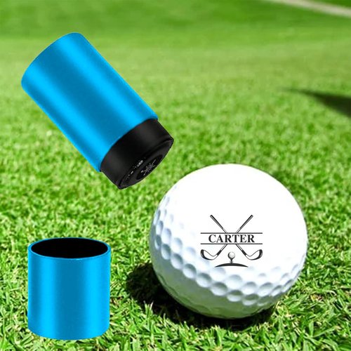 Hatchaa Custom Golf Ball Stamp Marker, Self-Inking Golf Ball Personalized Stamp with Monogram Logo Design, Durable Waterproof Golf Ball Marking Gift for Golf Lover Men & Dad Husband, Golf Balls Stamp