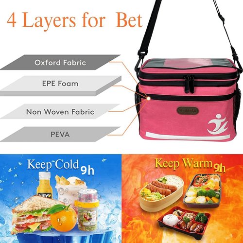 MeiMeSu Bike Handlebar Bag Waterproof Bike Basket Front with Touch Screen Phone Holder,Bicycle Frame Bag Bicycle Basket Insulated Beach Cooler Lunch Bags Mesh Pocket, E-bike Pouch for Cycling Outdoor