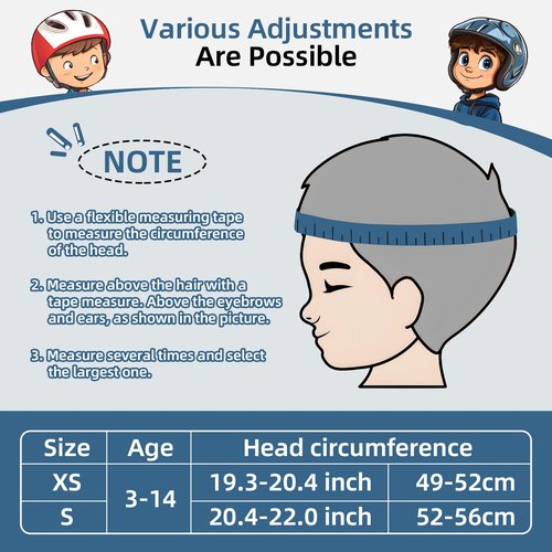 AUMENTAR Kids Bike Helmet Boys and Girls Bicycle Helmet with Cool Visor Helmet for Kids 3-14, Children Bike Helmets Youth Bike Helmet Adjustable & Lightweight 48-52cm Blue
