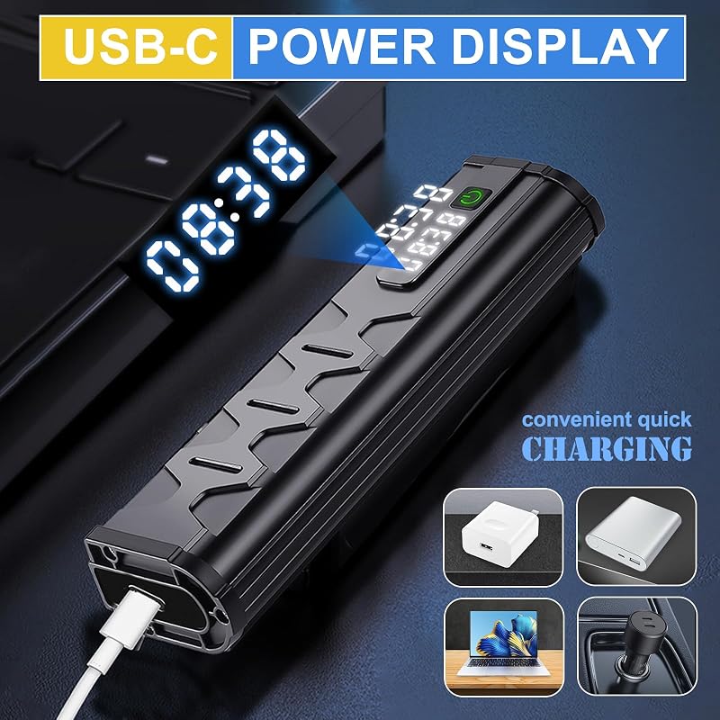 W617 17 LED 4800 Lumen Bike Light with 10000mAh USB Rechargeable Battery, 4 Modes, Digital Power Display