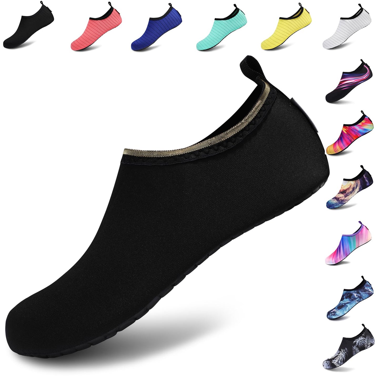 VIFUUR Water Sports Unisex Shoes SoidBlack - 11-12 W US / 9.5-10.5 M US (42-43)