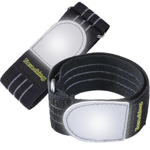 Neracking Ankle Straps, 2pcs Cowboy Boot Straps, Adjustable Elastic Boot Bands for Biking, Hiking, Fishing, Gardening, Military Uniforms Boot Wraps for Cowboy Boots, High Visibility Reflective (Black)