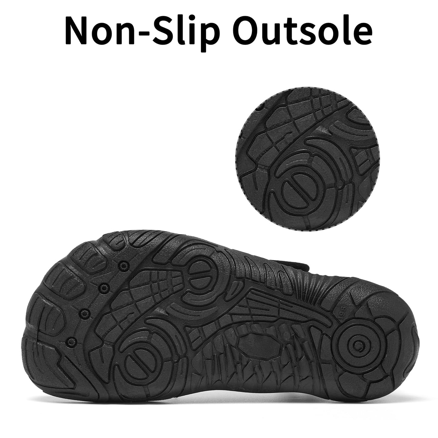 Limberun Kids Water Shoes for Girls Boys Swimming Shoes Kids Beach Shoes Pool Shoes Aqua Shoes for Quick Dry Non-Slip, Comfortable Black 5