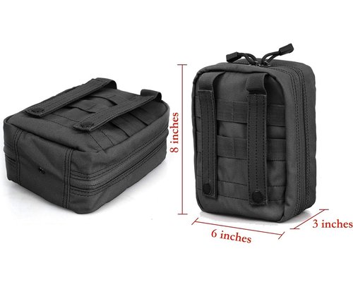 EMT Pouch MOLLE Ifak Pouch Tactical MOLLE Medical First Aid Kit Utility Pouch Carlebben (with Medical Supplies)