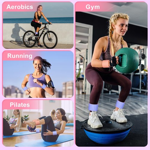 Lxlivn Stackable Magnetic Ankle and Wrist Weights for Women and Man, Adjustable Wearable Weights for Jogging, Swimming, Cardio, Yoga, Barre, Pilates,Wrist Weights & Ankle Weights Set of 2 (1LB Each)