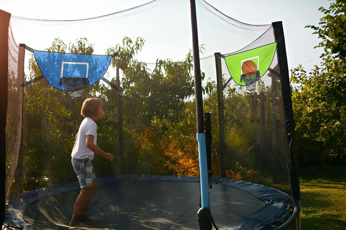 2 Pack Trampoline Basketball Hoop Attachment - Basketball Hoop Goal for Trampoline Accessories Outdoor