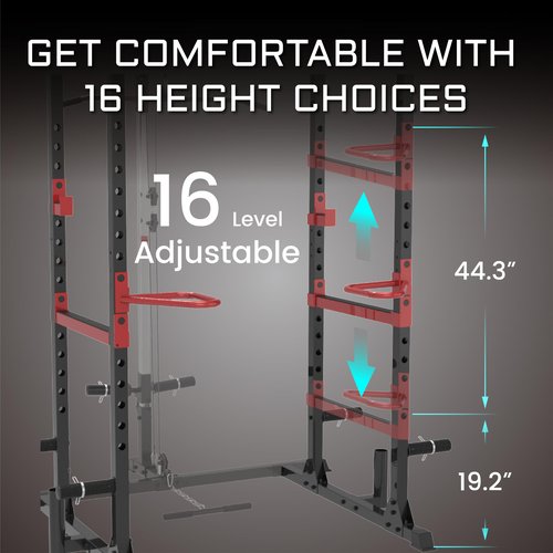 Fitness Reality XLT Squat Rack with LAT Pulldown, Landmine, Weight Horn Attachments , Barbell Holder