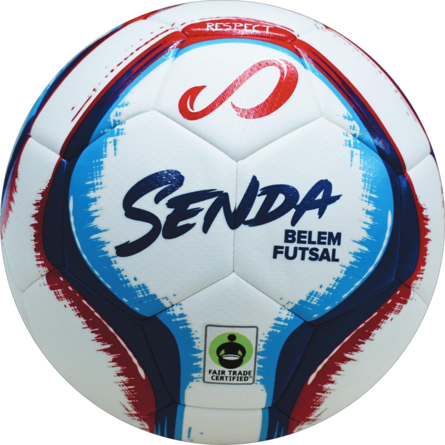 Senda Belem Training Futsal Ball, Fair Trade Certified, White, Size 3 (Ages 8-12)