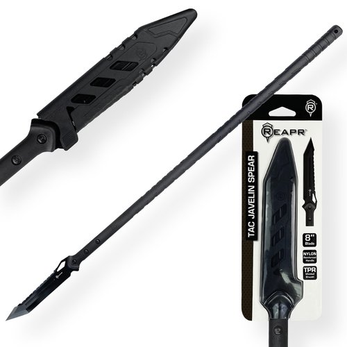 Reapr TAC Javelin Spear – 44″ Spear with 8″ Stainless Steel Blade and Nylon-Fiberglass Shaft for Outdoor, Throwing, and Utility Use