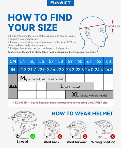 FUNWICT Adult Bike Helmet with Visor and Goggles for Men Women Mountain Road Bicycle Helmet Rechargeable Rear Light Cycling Helmet (M: 54-58 cm (21.3-22.8 inches), MixPink)