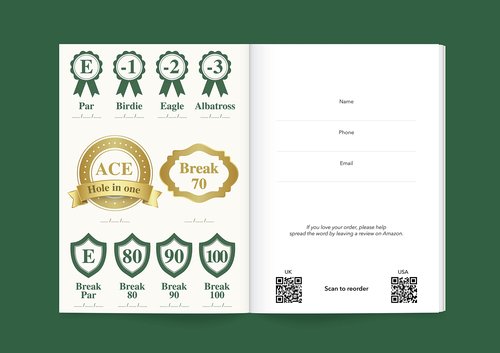 Golf Log Pocket Notebook - Progress Tracker, 50 Detailed Rounds, Yardage Section, Golf Terminology & Game Formats