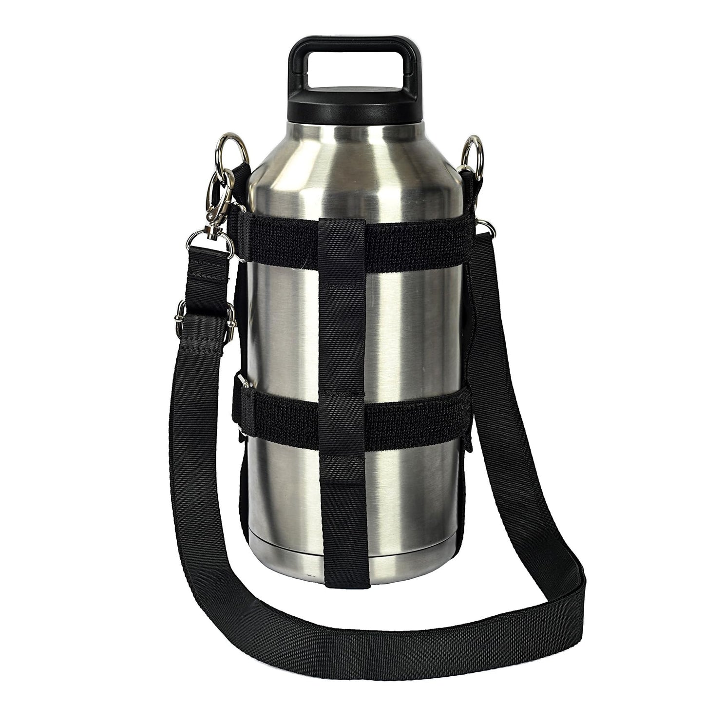 QICAIPO Water Bottle Holder with Strap - Fits Yeti, Hydro Flask, Stanley Tumbler - Ideal Water Bottle Carrier for Men and Women Walking or Hiking (Basic)
