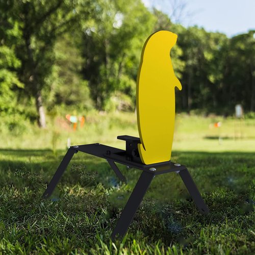 ATFLBOX 3/8'' AR500 Auto Reset Target, 12.5x5.5 inch Prairie Dog Steel Shooting Target with Stand for Shooting Range, Suitable for Pistol, Rifle, Handgun, Shotgun, Rimfire