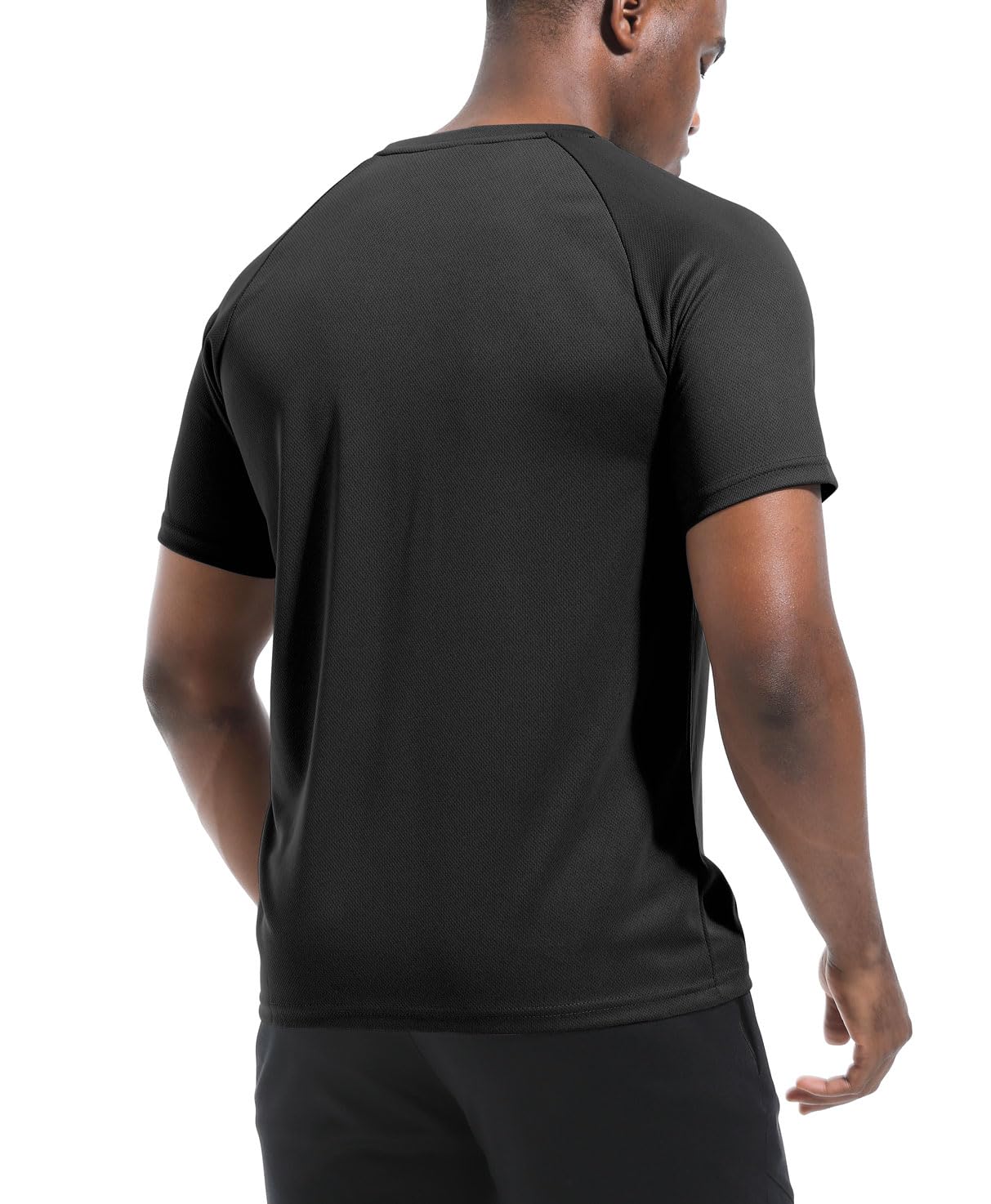 3 Packs Workout Shirts for Men - Activewear Tops Gym Shirts Dry Fit Mesh Moisture Wicking Running Fitness Short Sleeve Crewneck Sports Athletic T-Shirt Tops 3P05-Black-S