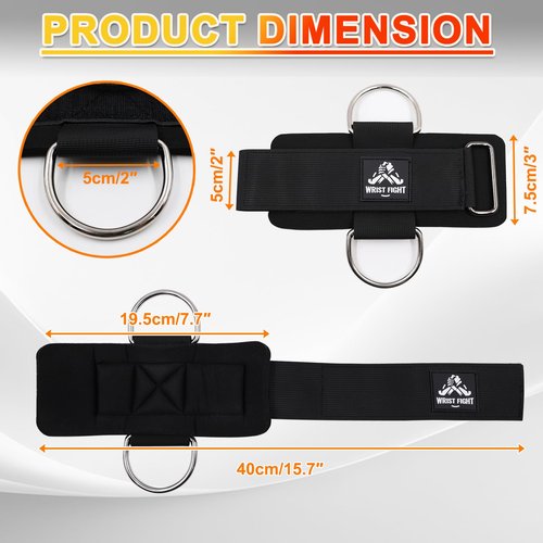 Adjustable Wrist Straps for Cable Machine Workouts – Enhance Grip Strength & Wrist Power, Perfect for Arm Wrestling, Lateral Raises, and Triceps Exercises