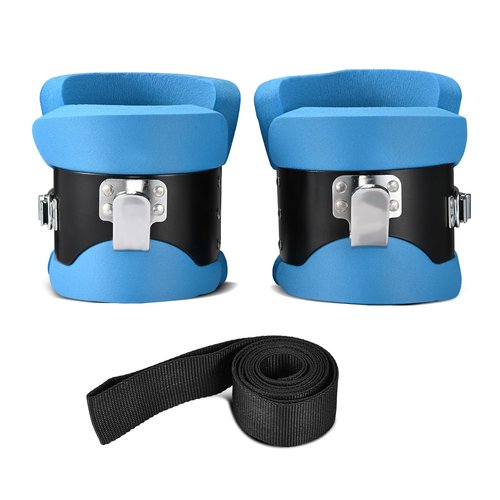 ZGROCK Anti Gravity Inversion Hang Up Boots Inversion Boots Gravity Compression Relief Exercise Recovery with 2 Meter high Intensity Band (Blue)