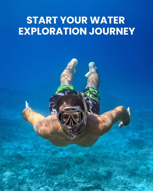 OutdoorMaster Mobula Snorkeling Gear for Adults, Diving Mask and Snorkel Set with Tempered Glass Anti-Fog, TOP Dry Snorkel for Diving Snorkeling Swimming,Black