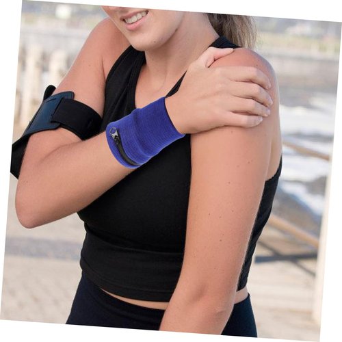 GALPADA 6Pcs Zipper Wrist Wallets for Men Women Sweat Absorbing Sports Wristbands Pocket for Keys Running Walking Tennis Hiking Gym Activities