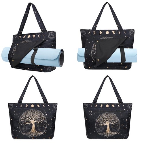 Yoga Mat Bag Yoga Bags and Carriers Fits All Your Stuff Yoga Tote Bag with Zipper Pocket Yoga Mat Carrier Take in Out Mat Easily for Pilates Travel Workout Office Beach and Gym