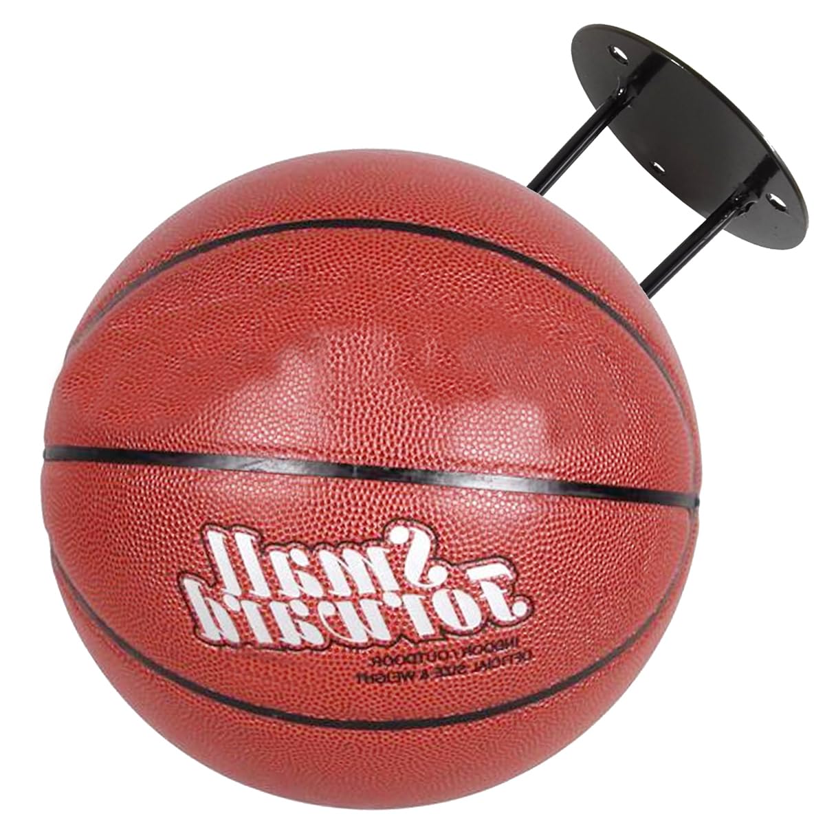TIHOOD 2PCS Sports Ball Holders Wall Mount Display Rack Universal Ball Rack Metal Ball Holder Black Ball Rack Holder for Basketball Volleyball Rugby Soccer, Steel, Black