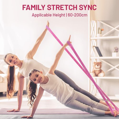 Slim Panda Stretch Strap, Dance Stretch Bands Flexibility, Elastic Yoga Stretching Strap with 9 Loops for Physical Therapy, Pilates, Yoga, Ballet, Gymnastics Stretching Bands for Exercise