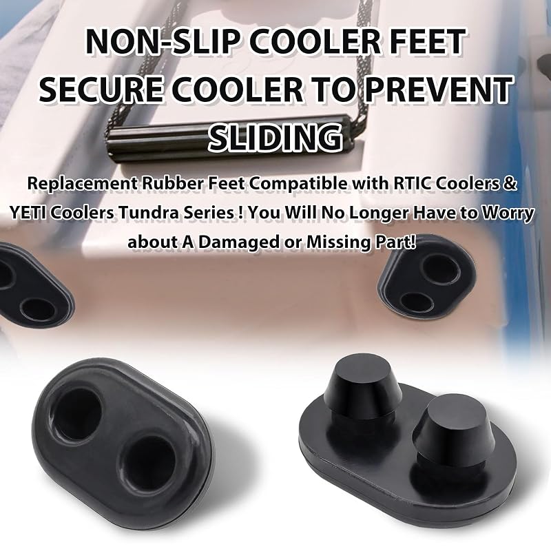 Replacement Non-Slip Rubber Feet for RTIC/YETI Coolers 45-316 Qt — 4 pcs