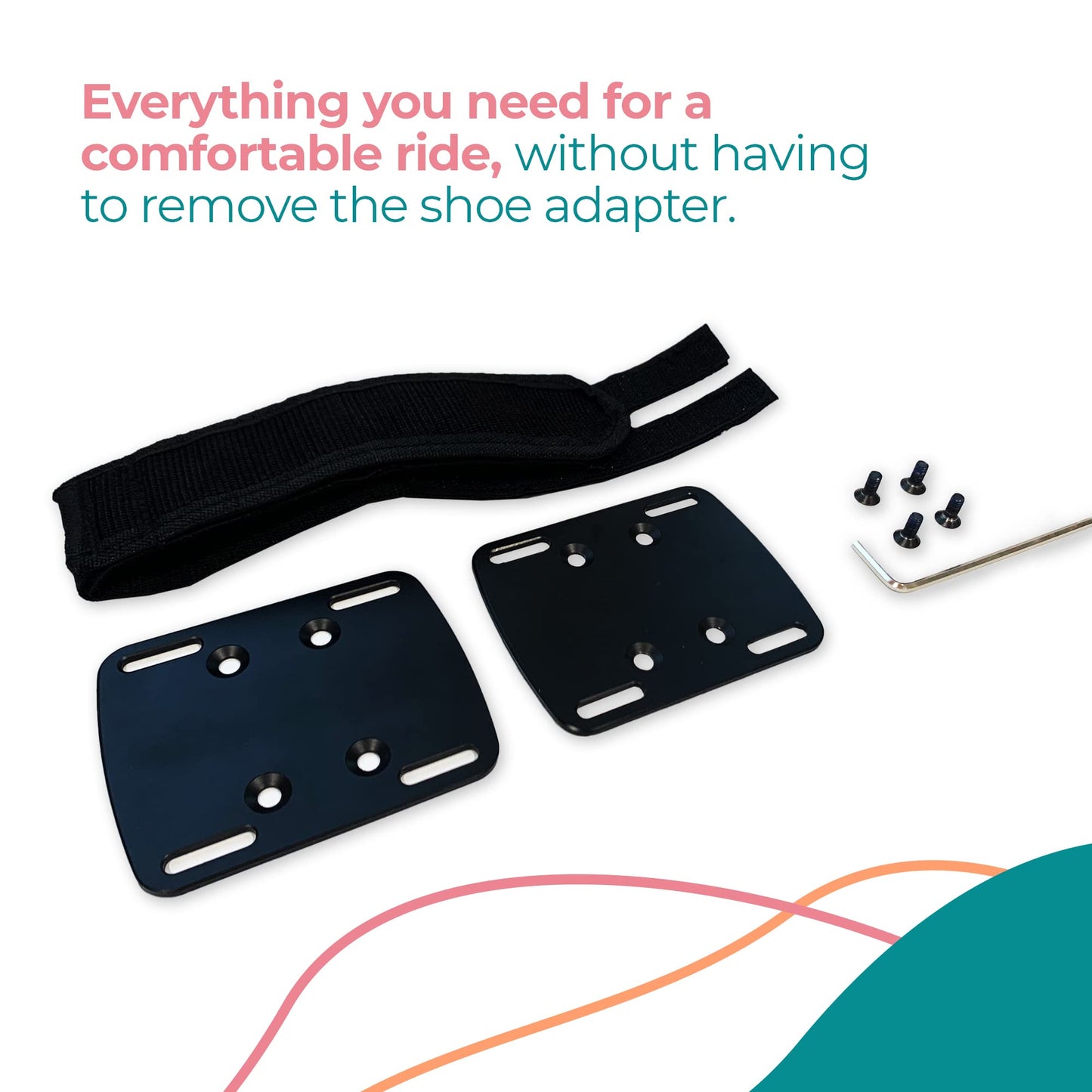 SELINA® Toe Cages for Peloton Bike & Bike+ Pedals - Ride with Sneakers | Look Delta Pedal Converter | Aviation Aluminum | Fits All Peloton Bikes